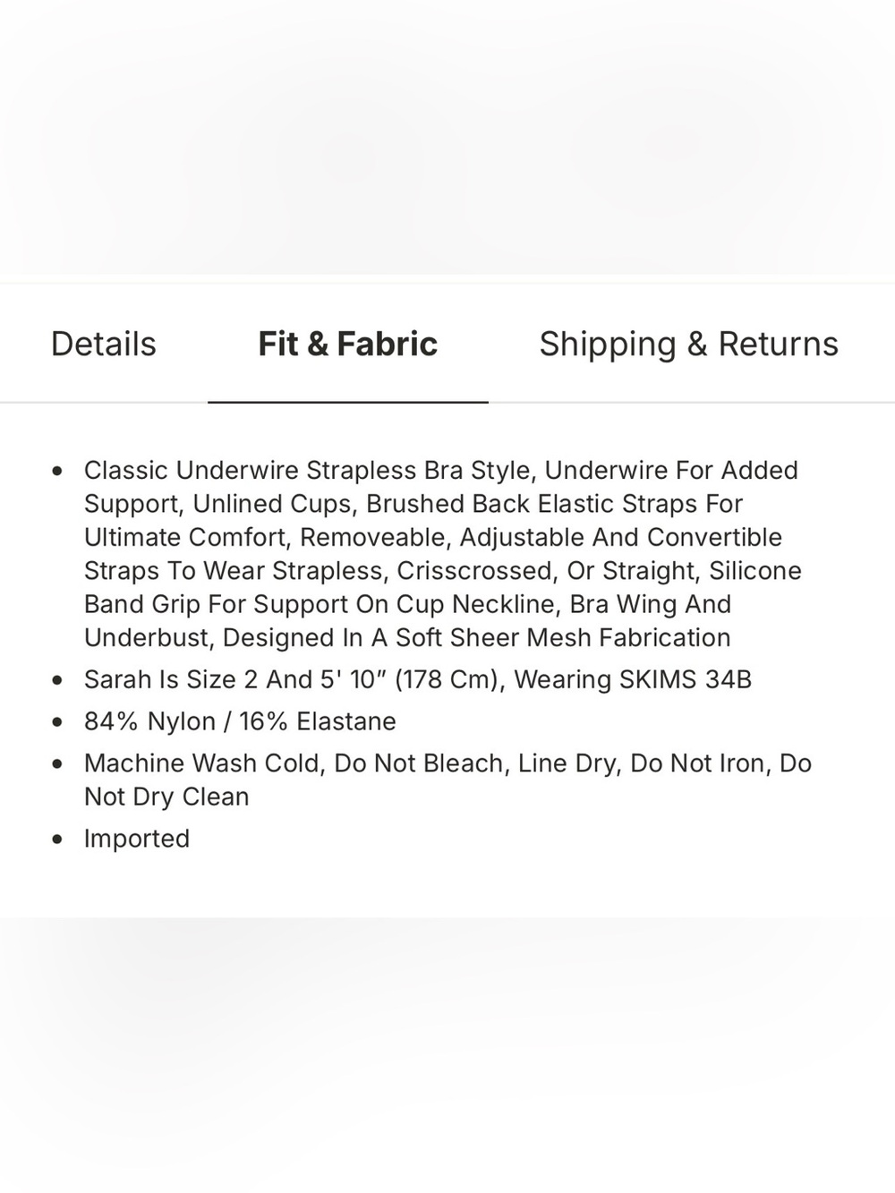 SKIMS Ultra Fine Mesh Strapless Bra (Removable Straps) - Picture 6 of 7